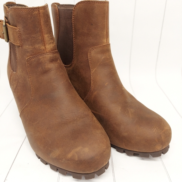 Merrell Leather Wedge Booties - Picture 9 of 12